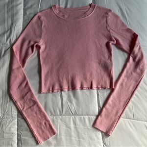 Pink cropped sweater
